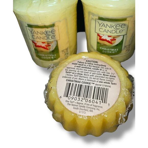 Yankee Candle Christmas Cookie Votive Candles Tart Retired Sealed Rare Lot of 3 - Picture 6 of 8